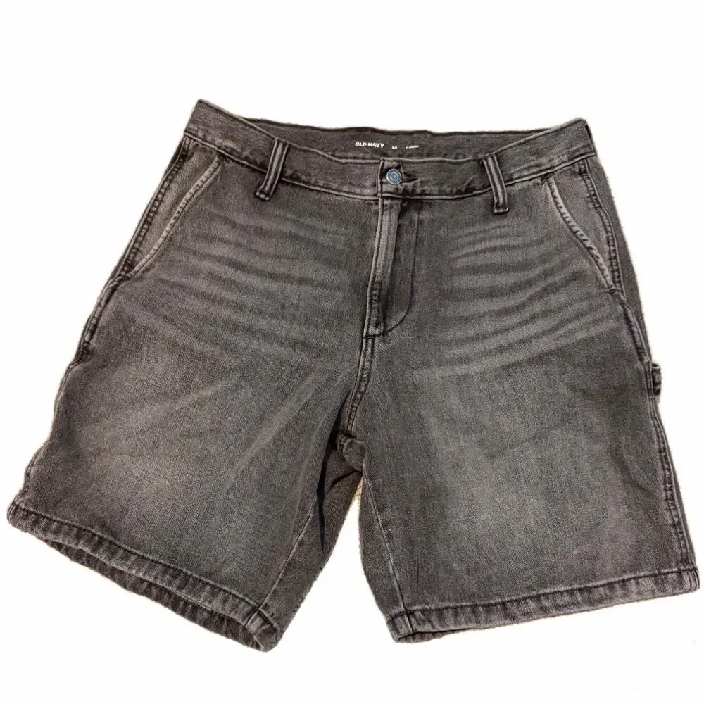 Old-navy Men's Black and Grey Shorts